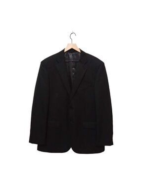 CIANNI Cellini Black Single Breasted Wool Charles Blazer Sz 44L